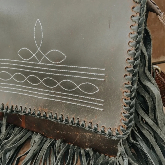 Countryside Co. Fringe Boot Stitch Crossbody Bag - Picture 2 of 13